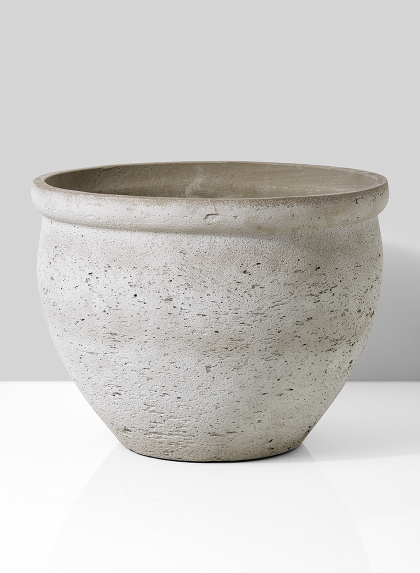 natural cement fishbowl pot