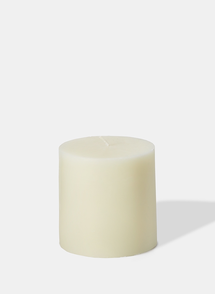 4 x 4in Ivory pillar Candle