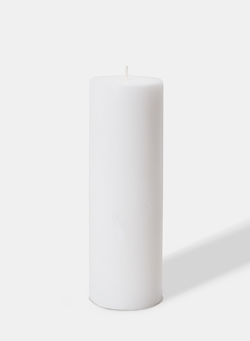 Buy 3 x 9in White Pillar Candle Wholesale Jamali Garden