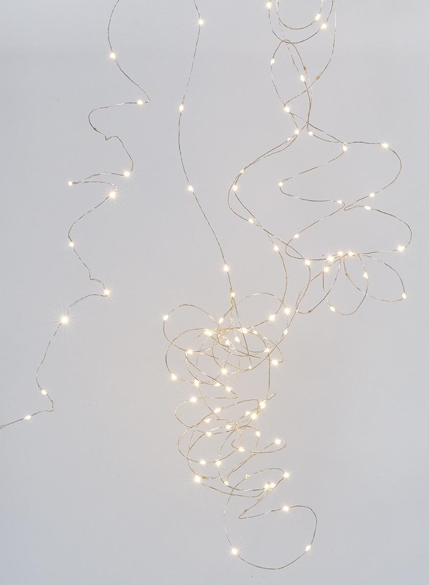 100 Flashing Warm White LED Naked Wire Lights