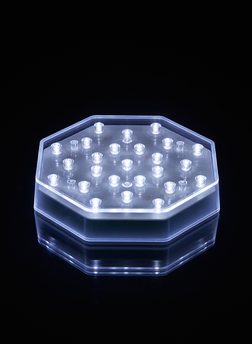 Octagon White LED Disk Party Lights