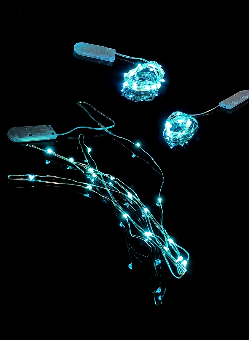20 Blue Mini Lights String, Set of 6