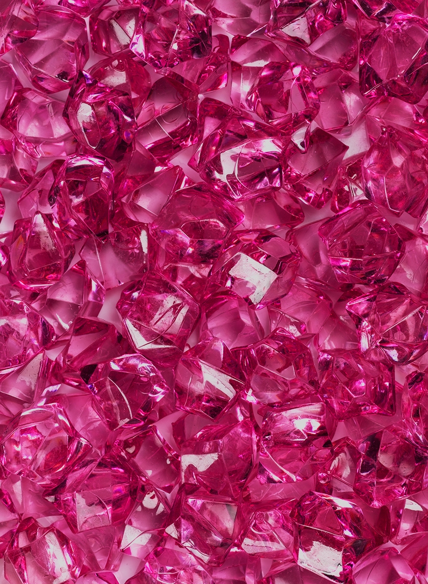 Hot Pink Acrylic Sea Glass