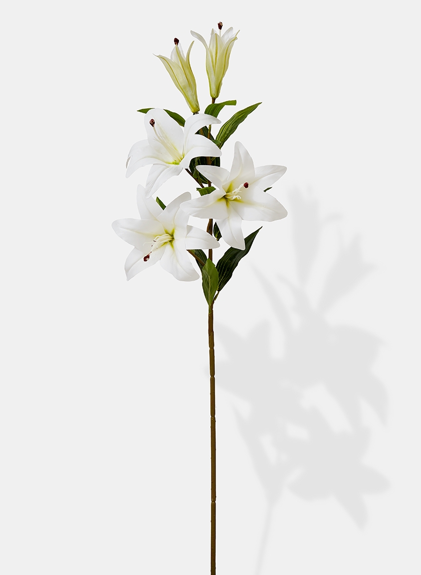 white lilies fake flowers