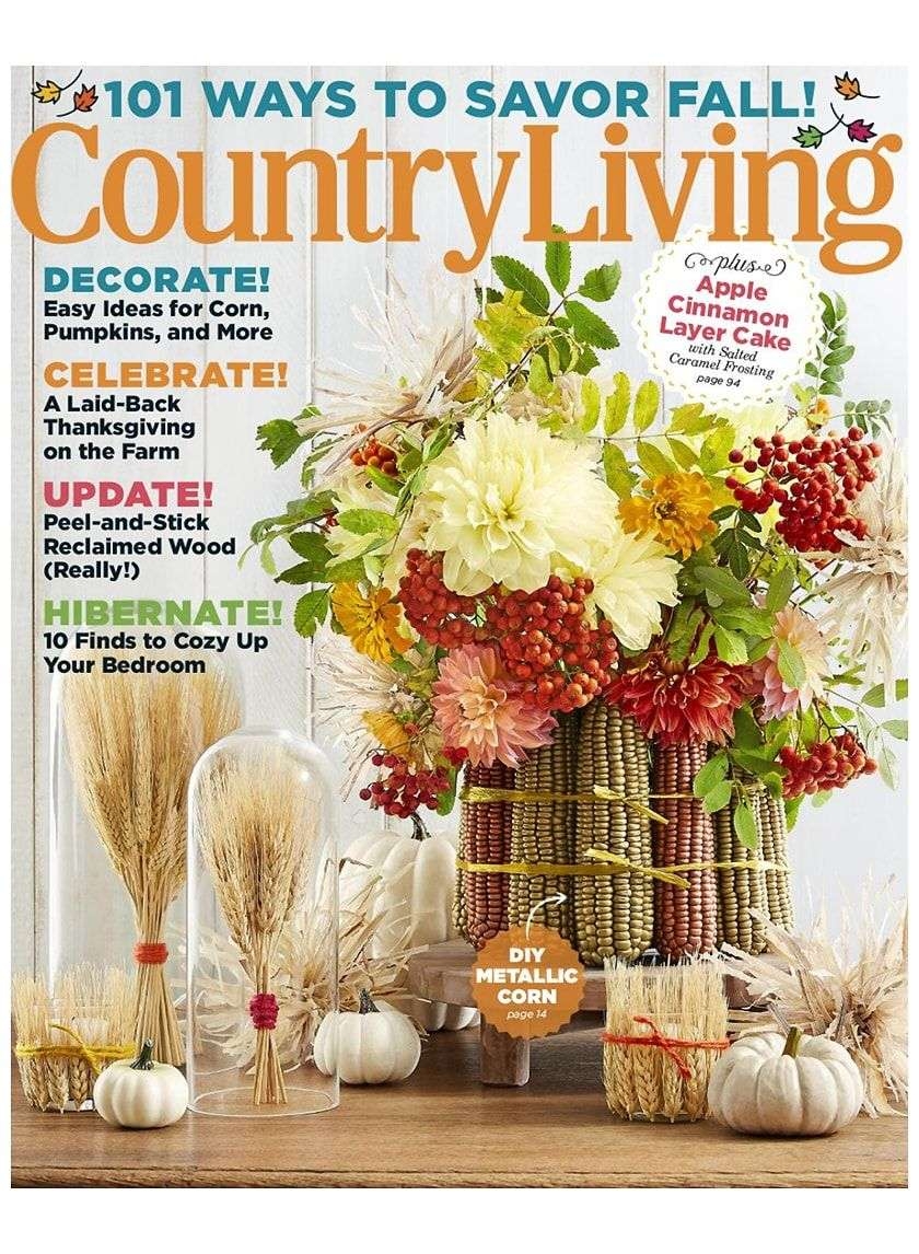 country living november 2017 cover bell jars