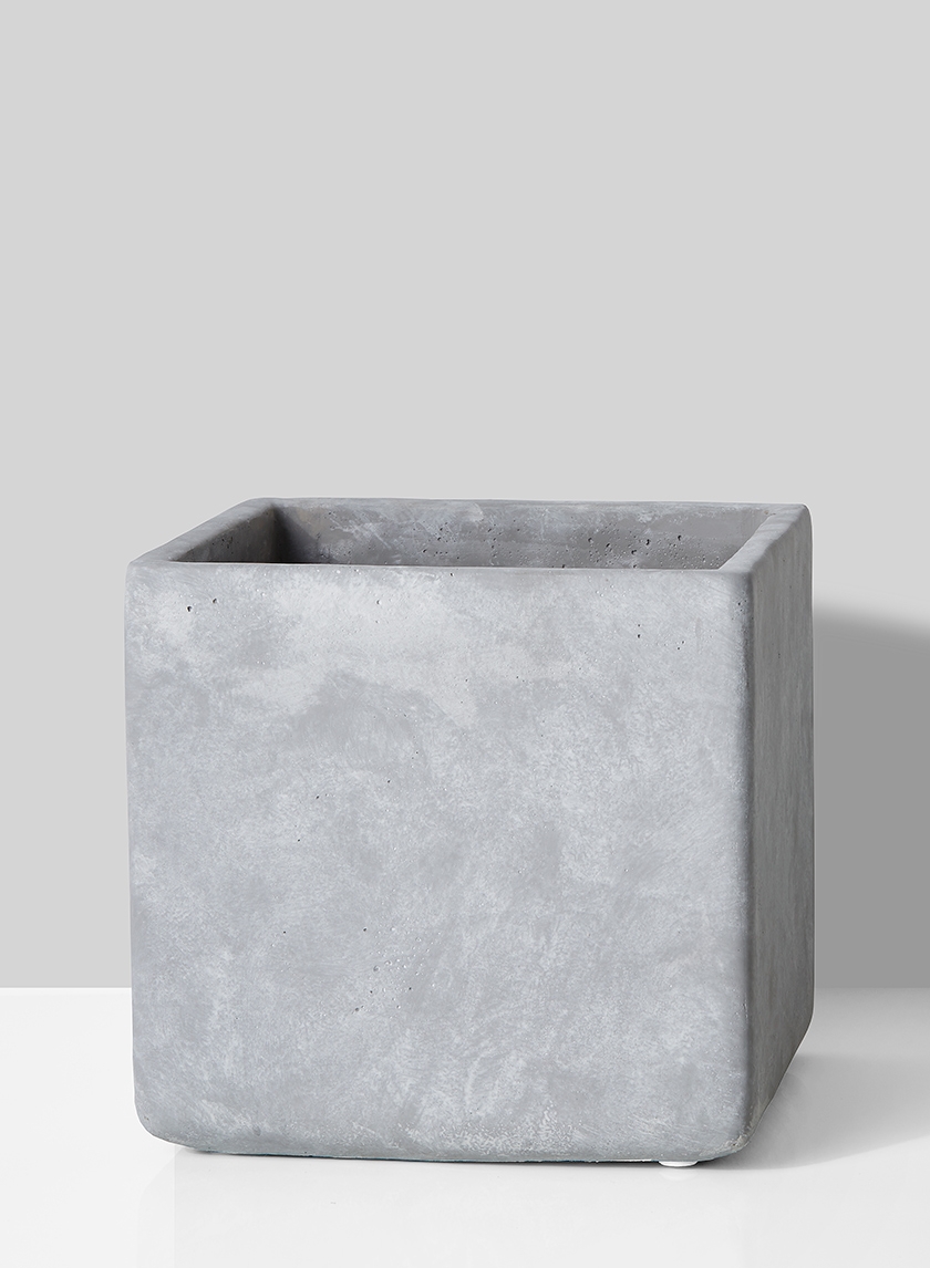 Atelier 8in Cement Cube Vase