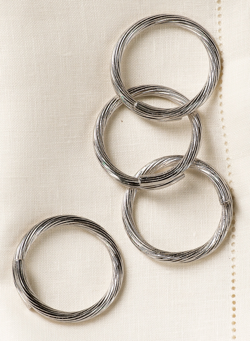 Nickel Cuff Napkin Ring, Set of 4
