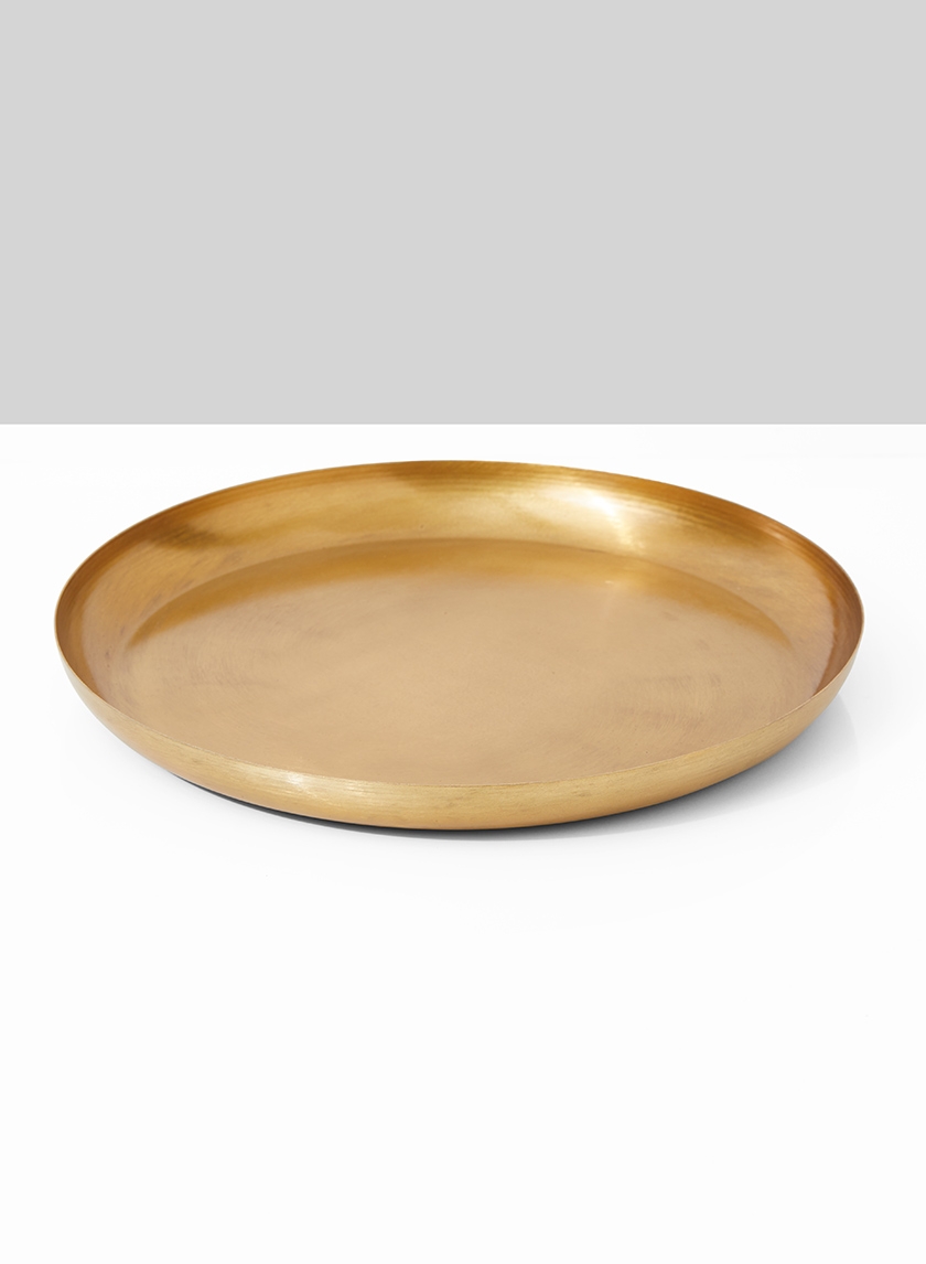 9 ½in Round Gold Tray