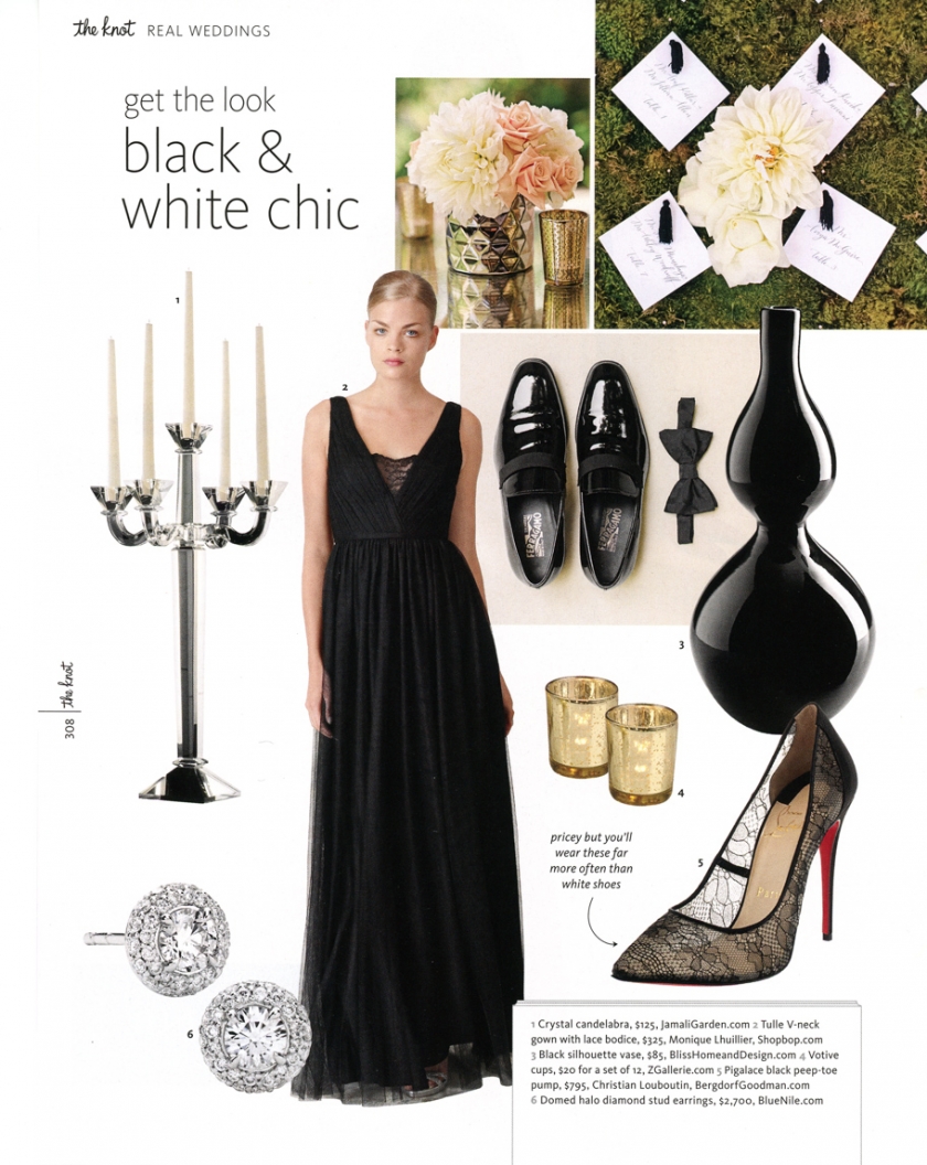the knot spring 2015 get the look black white chic crystal candelabra