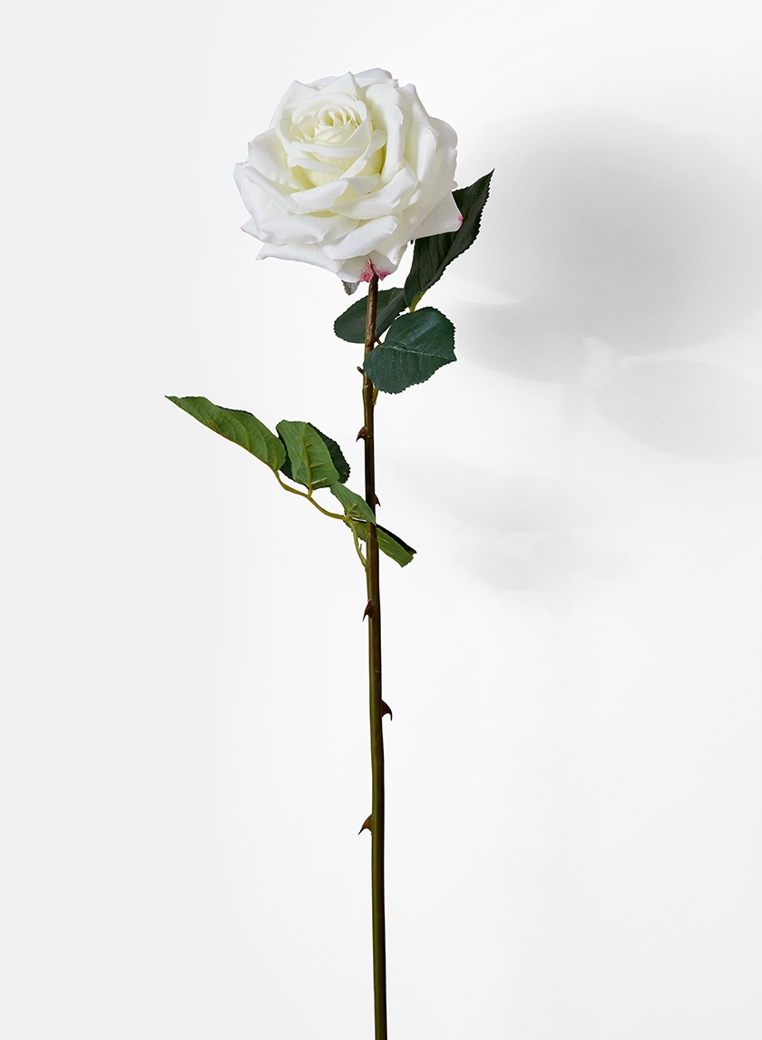white garden rose artificial flower