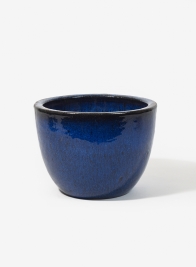 12in Blue Glazed Pot