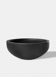 17 1/2in Black Ficonstone Round Pot