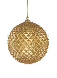Gold Glitter Durian Ball Ornament