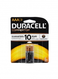 Coppertop Duracell AAA Battery, Pack of 2