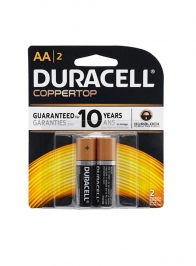 Coppertop Duracell AA Battery, Pack of 2