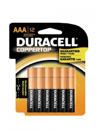 Coppertop Duracell AAA Battery, Pack of 12 24896