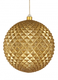 Gold Glitter Durian Ball Ornament