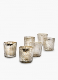 ribbed mercury glass tealight holders