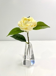 Hexagon Tapered Crystal Vase
