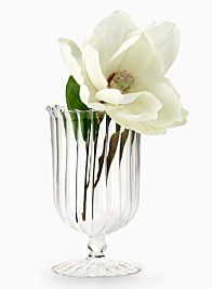 8in Optical Glass Urn Vase