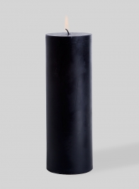 black pillar candles for event decor
