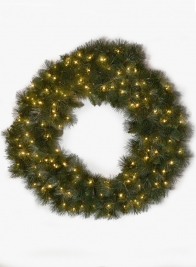 36in Pine Wreath  With 150 LED Lights
