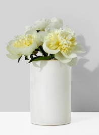 4 x 6 ½in White Ceramic Vase