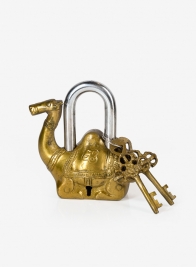 Brass Camel Lock with Keys Antique finish