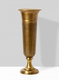 antique brass trumpet vase