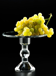 7 ½in H Crystal Pedestal Cake Plate