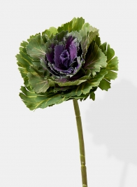 faux purple green ornamental cabbage pick