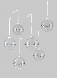 Diamond Bead Treasure Ball Ornament, Set of 6