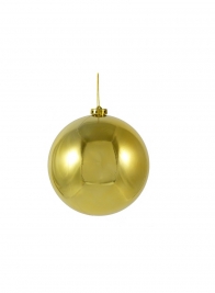 6in (150mm) Shiny Gold Plastic Ornament Ball