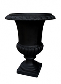 black fiberglass urn MC1CBK