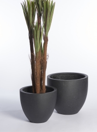 Black Terrazzo Fiberstone Pots