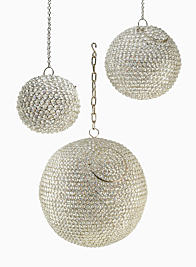Hanging Nickel & Crystal Balls