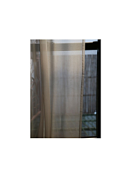 90 & 102in Grey Organza Curtain Panel