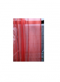 90 & 102in Red Organza Curtain Panel