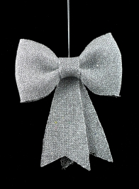 silver christmas holiday bow RJ5A-X1711-S