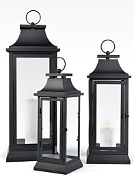 15in, 20in, & 25in Black Hampton Lanterns