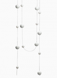 white acrylic ball garland ST71178