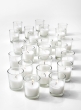 10-Hour White Votive In Clear Glass,, Set of 25