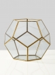 11in Glass Honeycomb Candleholder