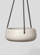 9 1/2in Round Stone Gray Cement Hanging Pot