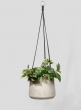 8in Round Stone Gray Cement Hanging Cement Pot