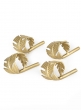 Gold Leaf Napkin Ring, Set of 4