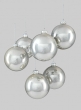4in Shiny Pearl Glass Ball Ornament, Set of 6
