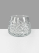 Diamond Cut Glass Roly-Poly Vase