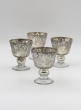4in Antique Silver Coupe Candleholder, Set of 4