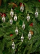 C7 Silver Mercury Glass Bulb Ornaments, Set of 12